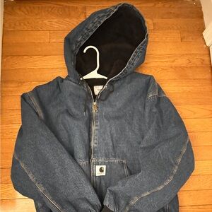 Vintage Carhartt mens Flannel Lined Denim Jacket